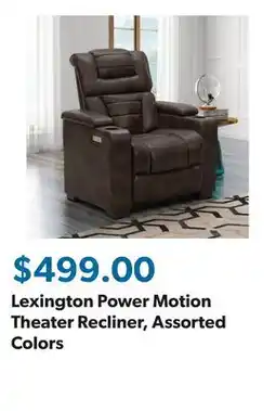 Sam's Club Lexington Power Motion Theater Recliner, Assorted Colors offer