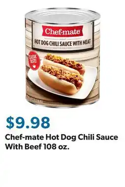 Sam's Club Chef-mate Hot Dog Chili Sauce With Beef 108 oz offer