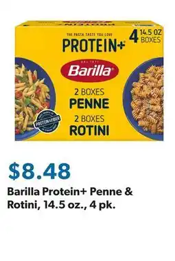 Sam's Club Barilla Protein+ Penne & Rotini, 14.5 oz., 4 pk offer
