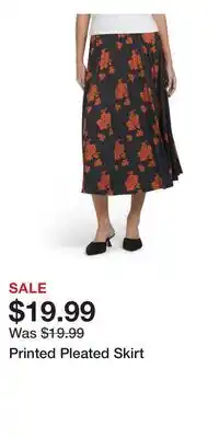 TJ Maxx Printed Pleated Skirt offer