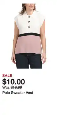 TJ Maxx Polo Sweater Vest offer