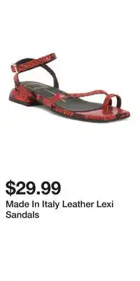 TJ Maxx Made In Italy Leather Lexi Sandals offer