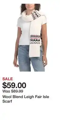 TJ Maxx Wool Blend Leigh Fair Isle Scarf offer