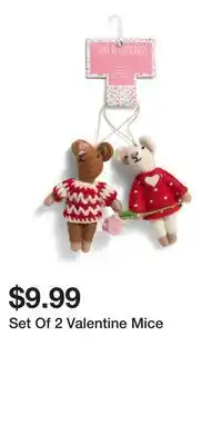 TJ Maxx Set Of 2 Valentine Mice offer