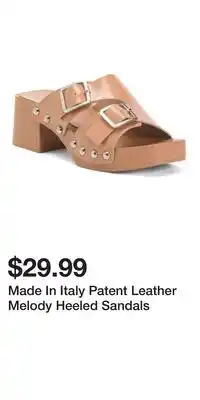 TJ Maxx Made In Italy Patent Leather Melody Heeled Sandals offer