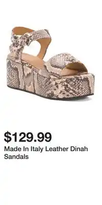 TJ Maxx Made In Italy Leather Dinah Sandals offer