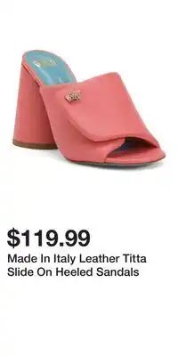 TJ Maxx Made In Italy Leather Titta Slide On Heeled Sandals offer