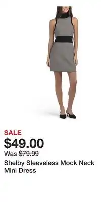 TJ Maxx Shelby Sleeveless Mock Neck Mini Dress offer