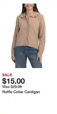 TJ Maxx Ruffle Collar Cardigan offer
