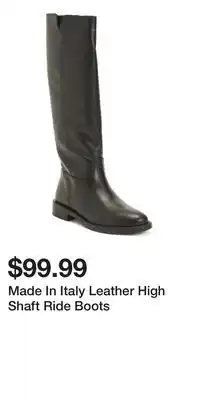 TJ Maxx Made In Italy Leather High Shaft Ride Boots offer
