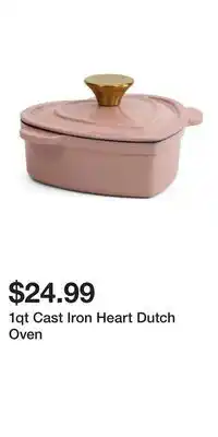 TJ Maxx 1qt Cast Iron Heart Dutch Oven offer