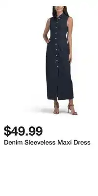 TJ Maxx Denim Sleeveless Maxi Dress offer