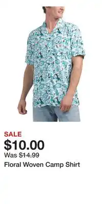 TJ Maxx Floral Woven Camp Shirt offer