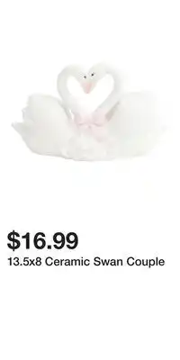 TJ Maxx 13.5x8 Ceramic Swan Couple offer