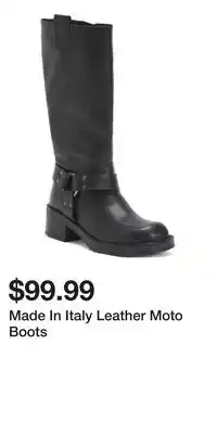 TJ Maxx Made In Italy Leather Moto Boots offer