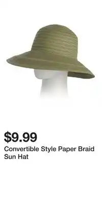TJ Maxx Convertible Style Paper Braid Sun Hat offer
