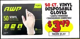 Ollie's 50 ст. VINYL DISPOSABLE GLOVES offer