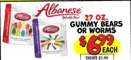 Ollie's Albanese World's Best 27 OZ. GUMMY BEARS OR WORMS offer