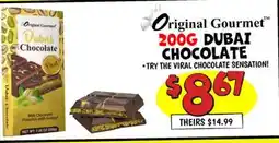 Ollie's Original Gourmet Dubai 200G DUBAI Chocolate CHOCOLATE offer