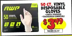 Ollie's 60 CT. VINYL DISPOSABLE GLOVES offer