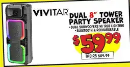 Ollie's VIVITAR DUAL 8 TOWER PARTY SPEAKER-DUAL offer