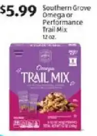 Aldi Southern Grove Omega or Performance Trail Mix offer