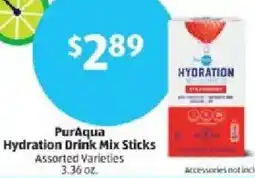 Aldi PurAqua Hydration Drink Mix Sticks offer