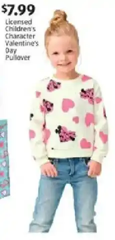 Aldi Licensed Children's Character Valentine's Day Pullover offer