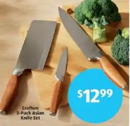 Aldi Crofton 3-Pack Asian Knife Set offer