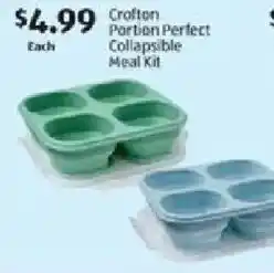 Aldi Crofton Portion Perfect Collapsible Meal Kit offer