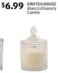 Aldi Kirkton house glass lid luxury candle offer