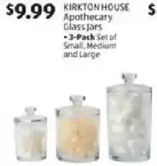 Aldi Kirkton house apothecary glass jars offer