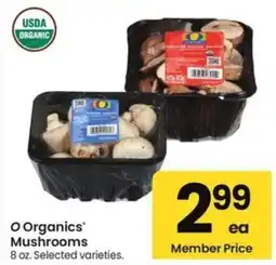 Albertsons O Organics Mushrooms offer