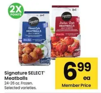 Albertsons Signature SELECT Meatballs offer