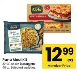 Albertsons Rona meal kit or lasagna offer