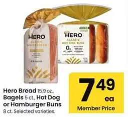 Albertsons Hero Bread, Bagels, Hot Dog or Hamburger Buns offer