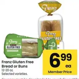Albertsons Franz Gluten Free Bread or Buns offer