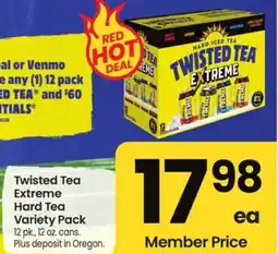 Albertsons Twisted Tea Extreme Hard Tea Variety Pack offer