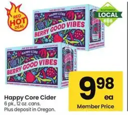 Albertsons Happy Core Cider offer