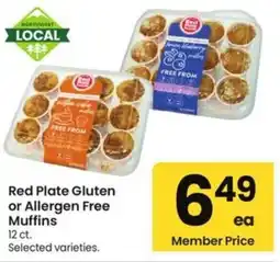 Albertsons Red Plate Gluten or Allergen Free Muffins offer