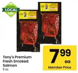 Albertsons Tony's premium fresh smoked salmon offer