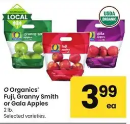 Albertsons O Organics Fuji, Granny Smith or Gala Apples offer