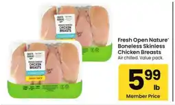 Albertsons Fresh Open Nature® Boneless Skinless Chicken Breasts offer