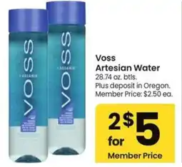 Albertsons Voss Artesian Water offer
