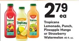 ACME Tropicana Lemonade, Punch, Pineapple Mango or Strawberry Watermelon offer