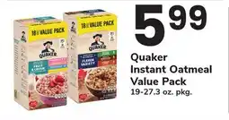 ACME Quaker Instant Oatmeal Value Pack offer