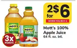 ACME Mott's 100% Apple Juice offer