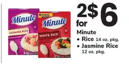 ACME Minute Rice 14 oz. pkg. Jasmine Rice 12 oz. pkg offer