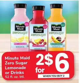 ACME Minute Maid Zero Sugar Lemonade or Drinks offer