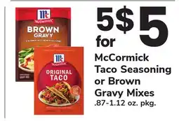 ACME McCormick Taco Seasoning or Brown Gravy Mixes offer